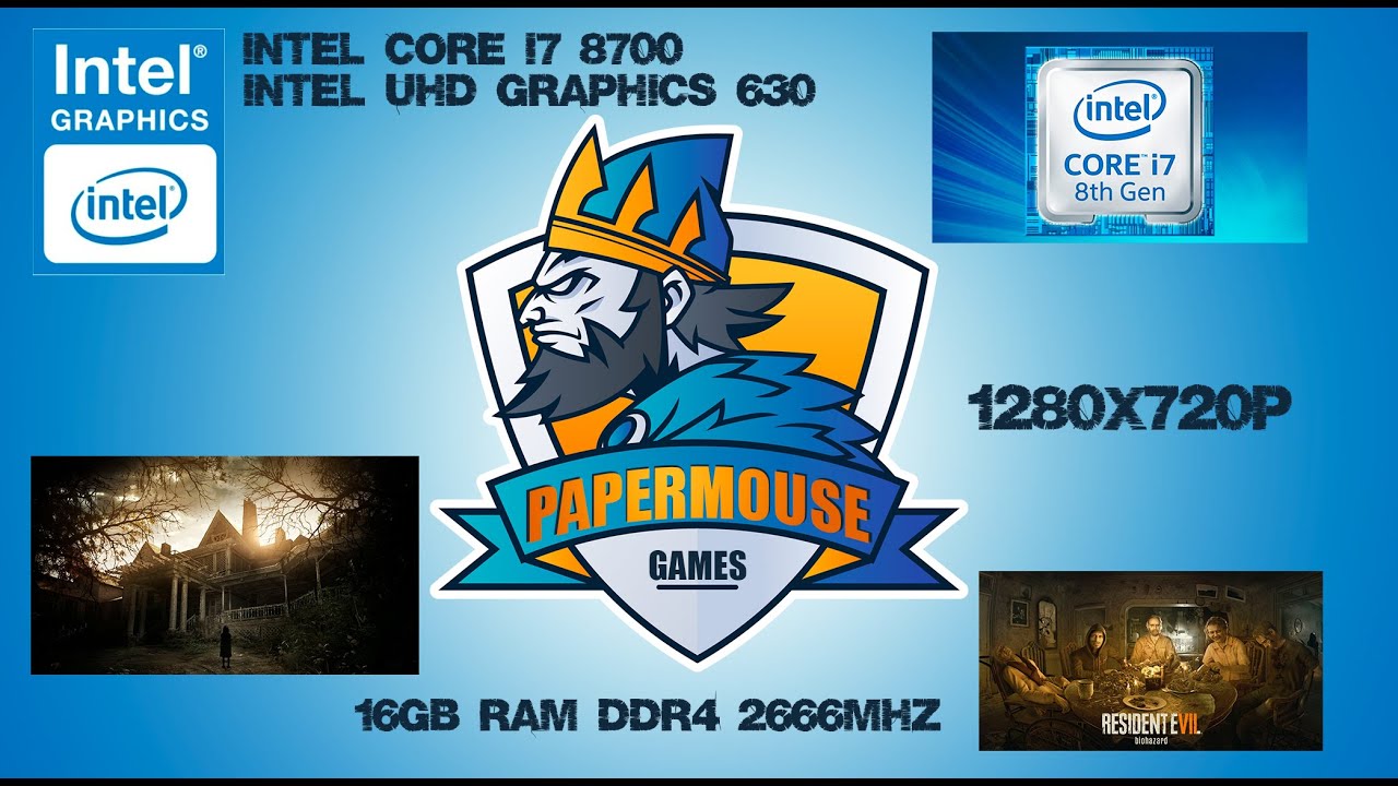 INTEL UHD GRAPHICS 630 VS RESIDENT EVIL 7 (1280X720p)