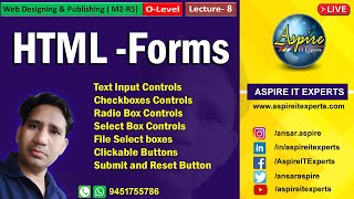 HTML FORMS | Forms in HTML | how to create form in html | elements of html form