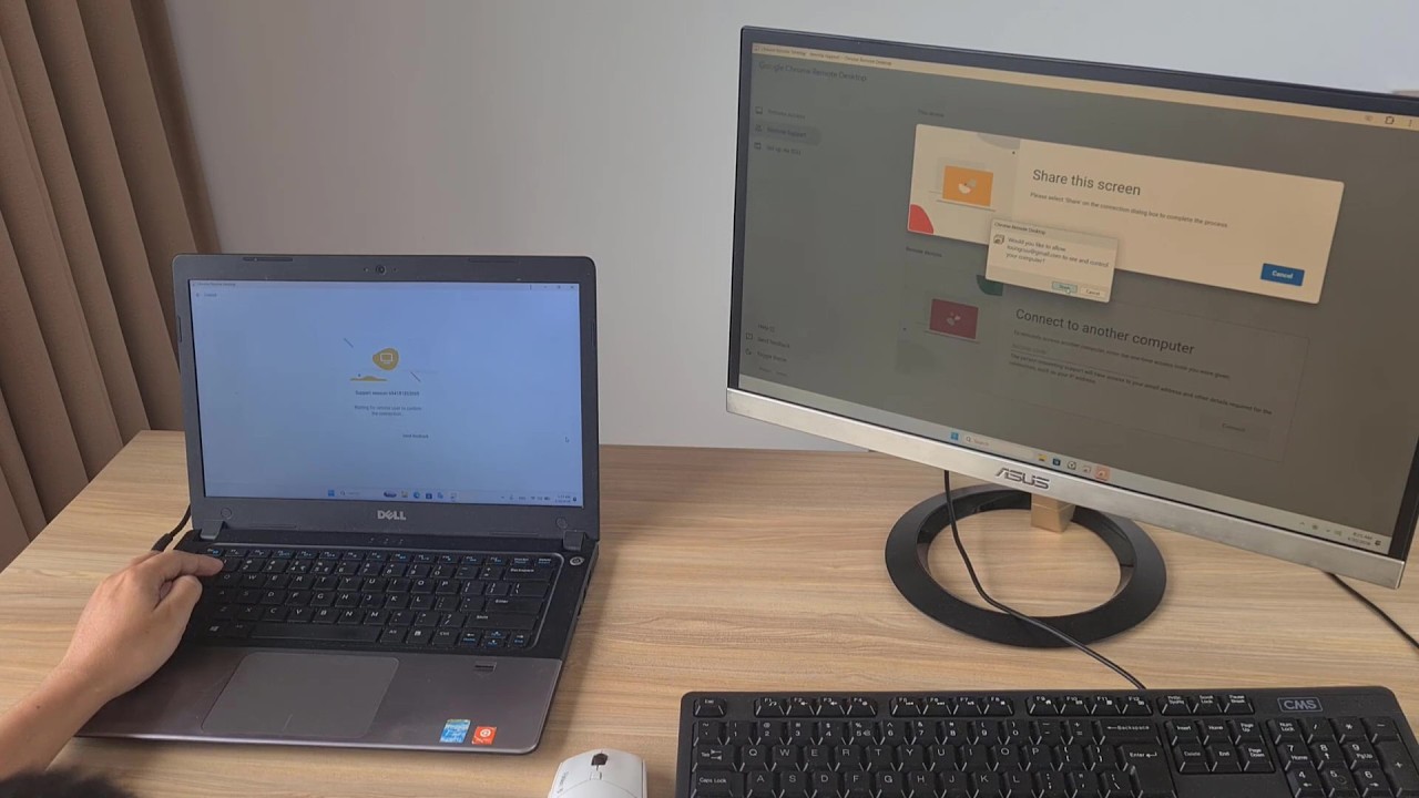 how to connect to another computer using a Google account