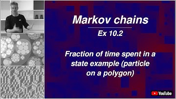 Continuous-time Markov chains - Fraction of time spent in a state example (particle on a polygon).