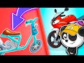 Машинки Биби - Скутер Обогнал Гоночные Мотоциклы - Мультики Про Машинки Для Детей