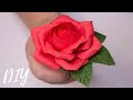 Новогодняя роза / Очень просто РОЗА из гофрированной бумаги / DIY Corrugated Paper Roses
