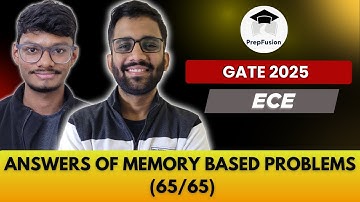 🔥GATE 2025 ECE All Answers || All Questions Solved || 65/65 || PrepFusion