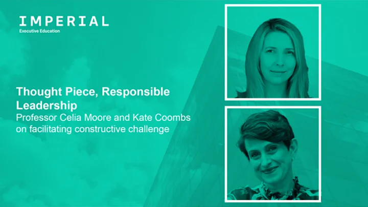 Responsible Leadership Thought Piece | Executive Education