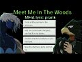Meet Me In The Woods - MHA lyric &#39;prank&#39;