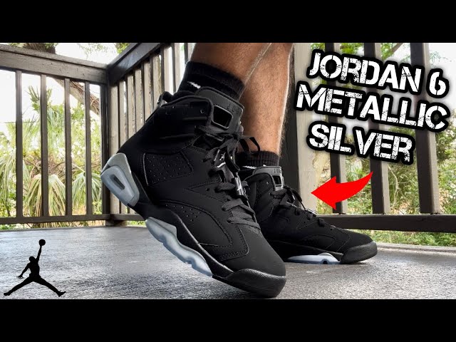 Air Jordan 6 Black Metallic Silver aka Chrome 