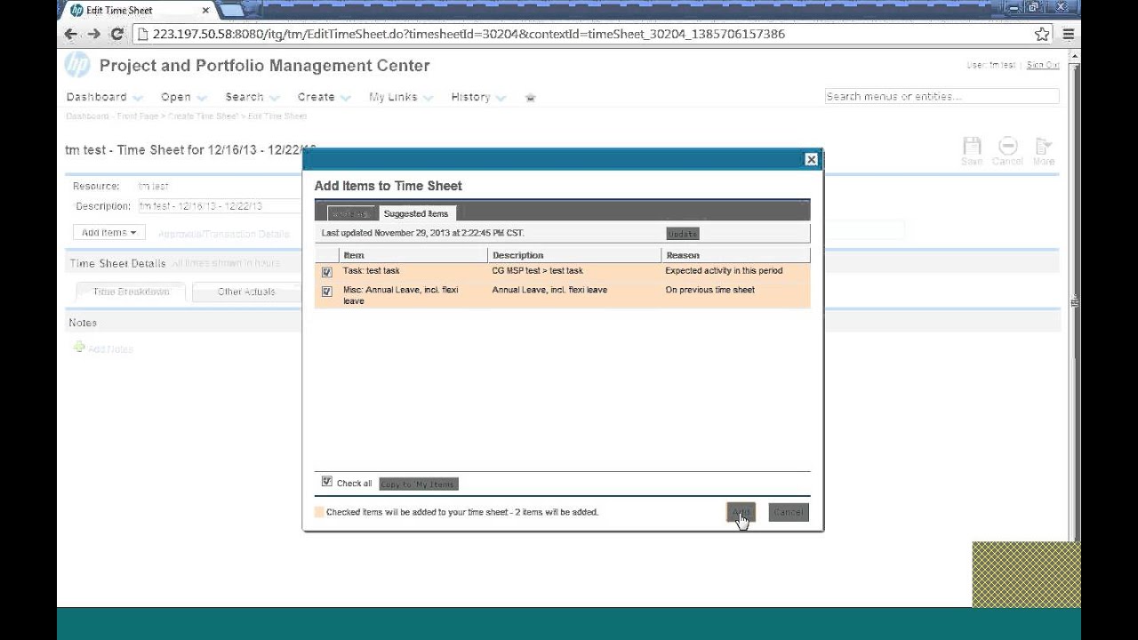 HP PPM : How to Submit Timesheet - YouTube