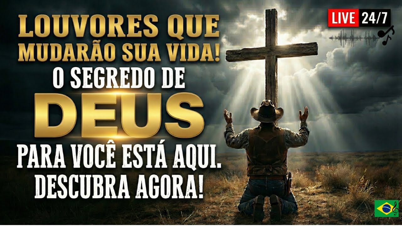 O SEGREDO DE DEUS: Louvores Dark Sertanejo Gospel Para Mudar Sua Vida (AO VIVO 24h) 🌵🙏