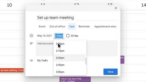 How to: Create a Task in Google Calendar