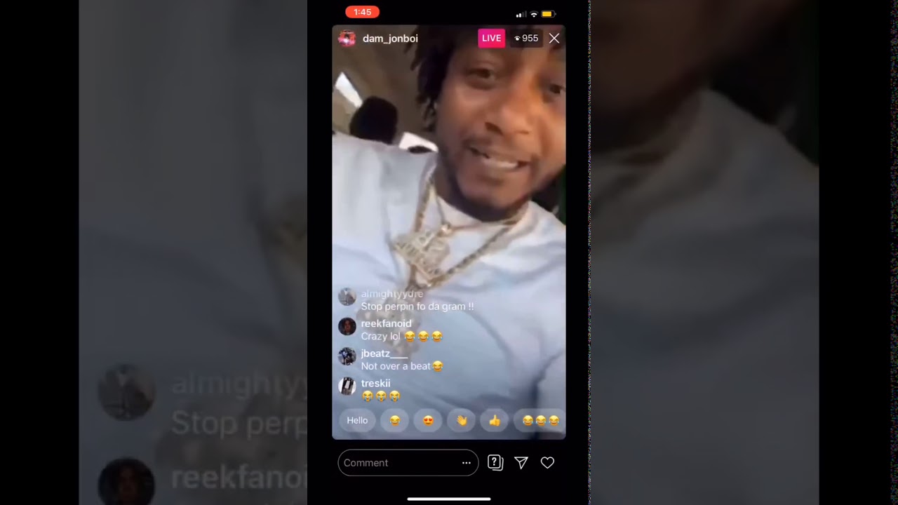 Dam JonBoi beefing with Kasher Quon On ig live