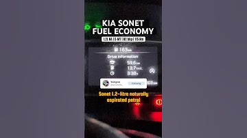 Kia Sonet Fuel economy 1.2 L NA PETROL with 5 MT @KiaInd #kiasonet #kiaindia #kia #kiaseltos