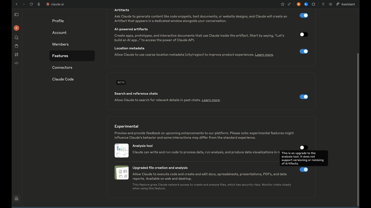 Claude File Creation and Analysis