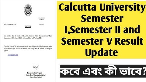 calcutta university odd semester exam 2021 result published 👉 || cu exam result update News