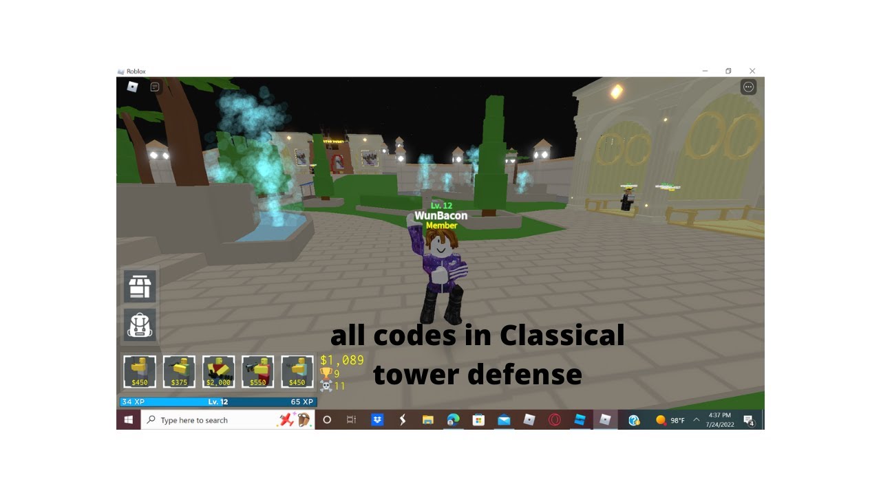 All Codes In Roblox Classical Defense Simulator YouTube