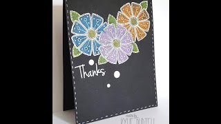 Stamping and Colouring on Black Cardstock (Black Magic Technique)