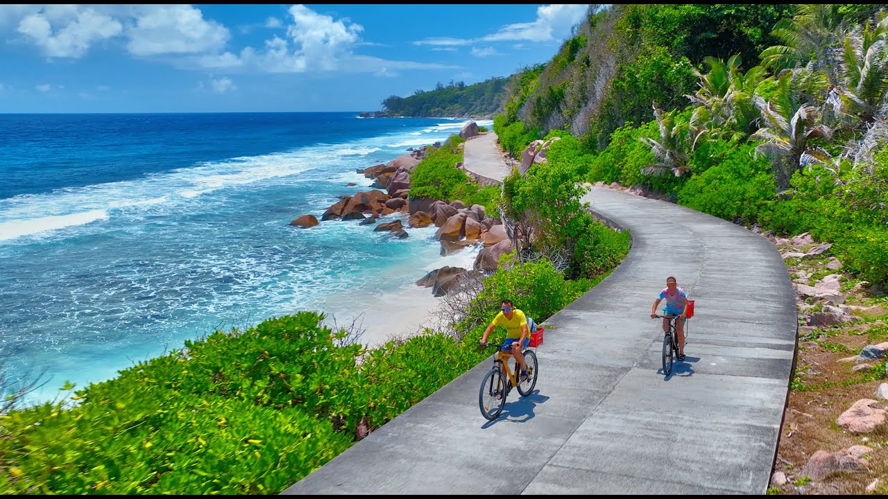 SEYCHELLES, BIKE Active Track, Ansa Patates, La Digue Amazing (4K) 2022 YouTube