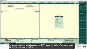 Order Control Management in Tally.ERP 9 | Tally Customization | Nandini Infosys