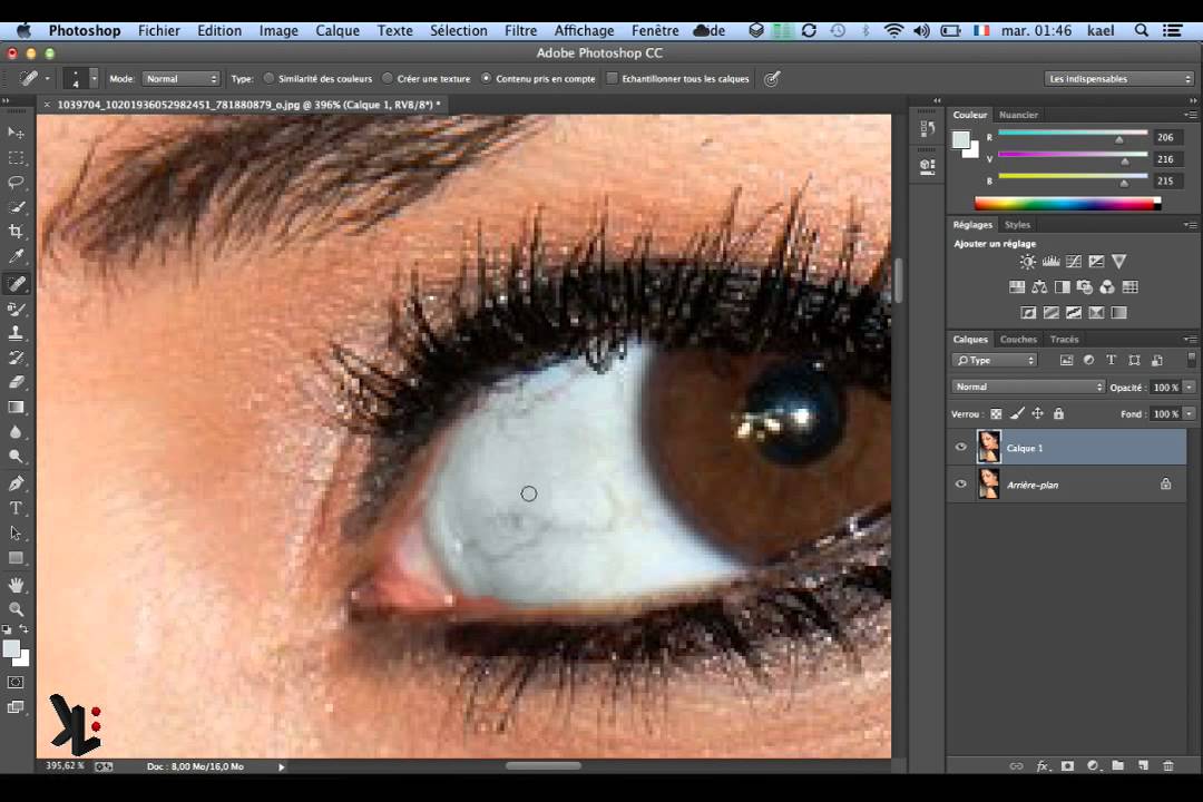 Retouche yeux rouge fast tuto YouTube