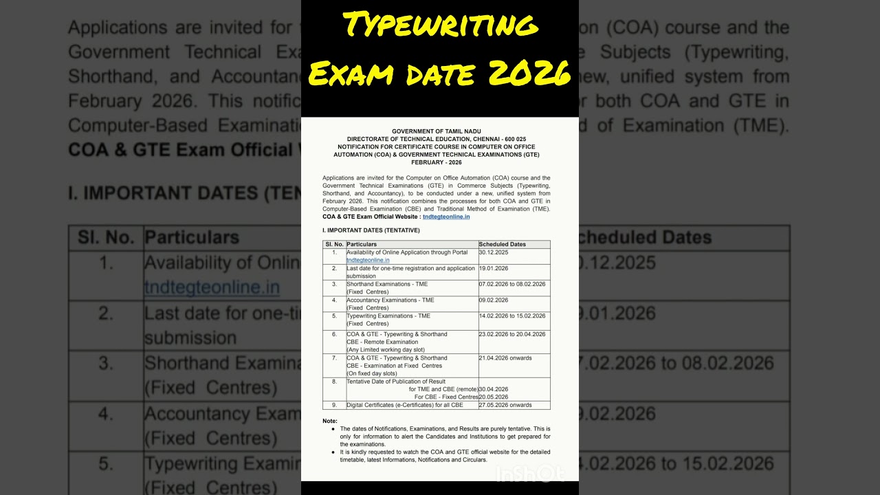 typewriter Exam 2026 Date /typewriterfeb 2026 /Typewriter 