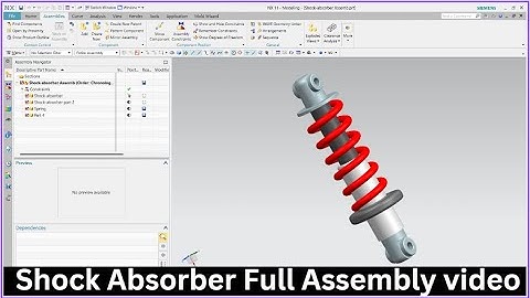 Shock Absorber full Assembly //NX - CAD Tutorials for beginners in Hindi