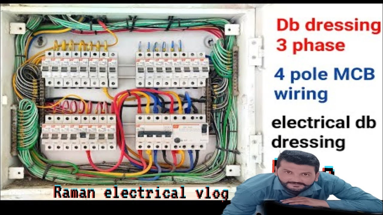 ▶️ 3- phase DB dressing Live  4 - pole MCB wiring ✅