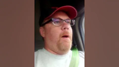Bored truck driver singing poorly