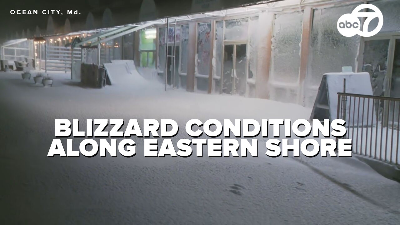 Ocean City under blizzard warning as bomb cyclone slams coast - YouTube
