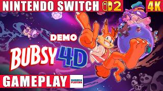 Bubsy 4D Nintendo Switch 2 Demo Gameplay in 4K