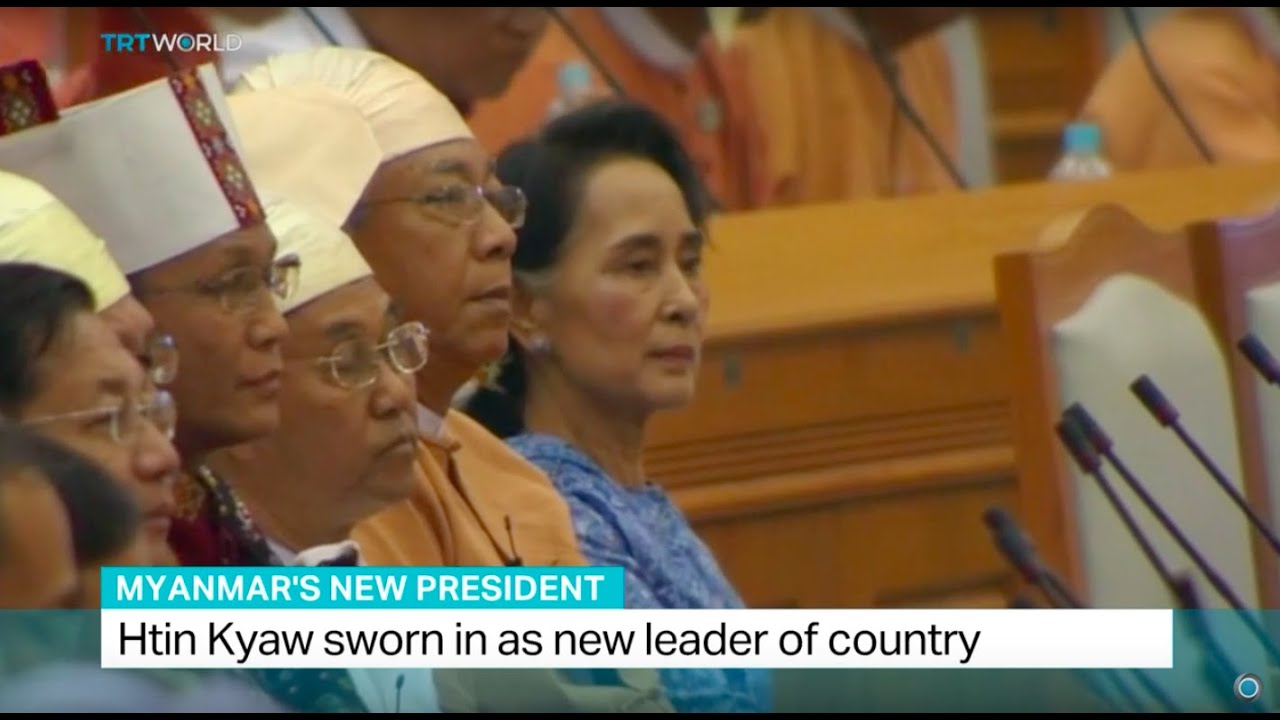 Myanmar's new president Htin Kyaw sworn in, Duncan Crawford reports