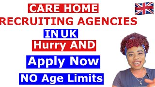 CareHome Recruiting Agency That is hiring International workers In The Uk.