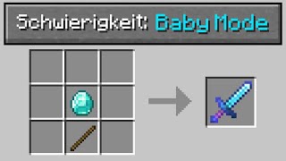 Minecraft, aber im BABY MODUS durchspielen (ultra einfach)