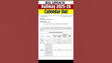 RRB Annual Exam Calander 2025-26 || RRB NTPC exam Calander 2025#railways #railwayvacancy2024