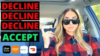 Decline For A Good Offer | DoorDash, Uber Eats, GrubHub, Walmart Spark Driver Ride Along