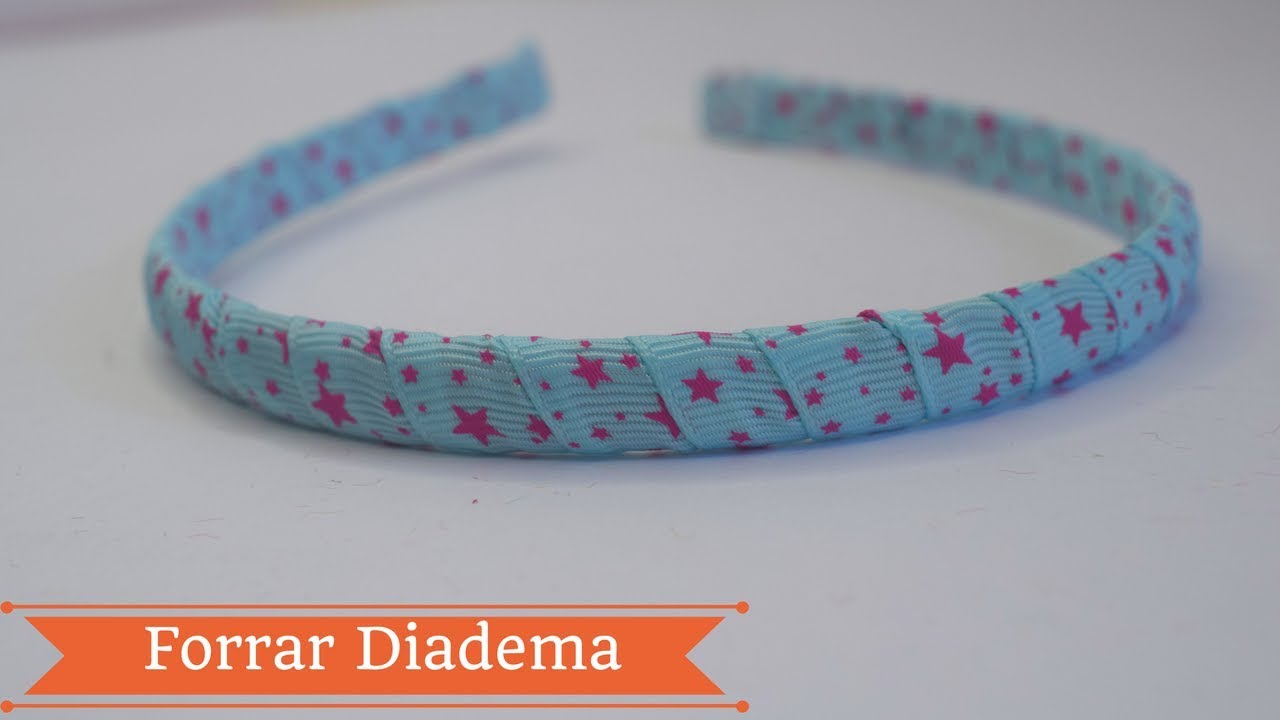 Como forrar Diadema con cinta muy fácil. 💖| Margari