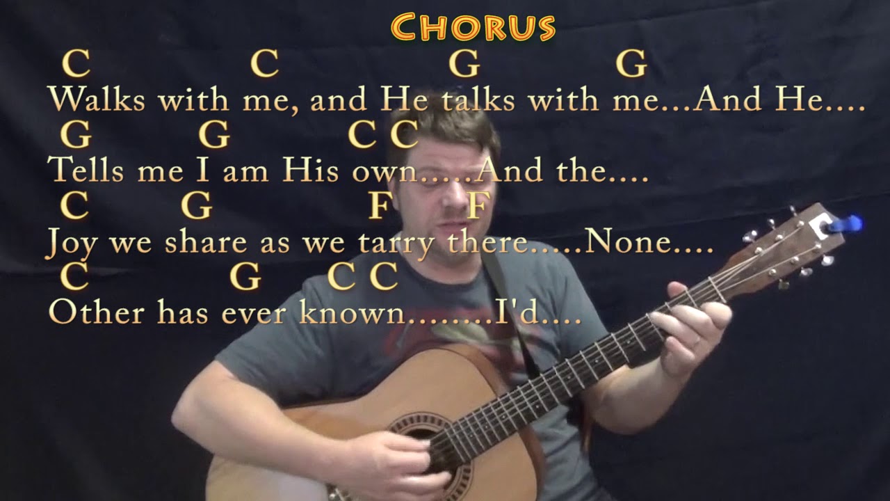 In The Garden Hymn Guitar Cover Lesson In C With Chords Lyrics