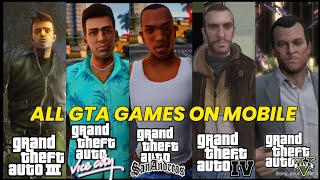 PLAYING ALL GTA GAMES ON MOBILE #gta #gta5