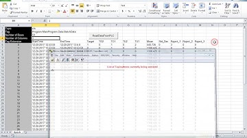 Logging data to spreadsheet CLX_Tags_OPC.xlx from Allen-Bradley PLC