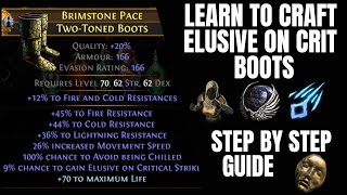 Learn to Craft 140% Resistance Elusive Redeemer Boots Path of Exile Sanctum 3.20 POE Harvest