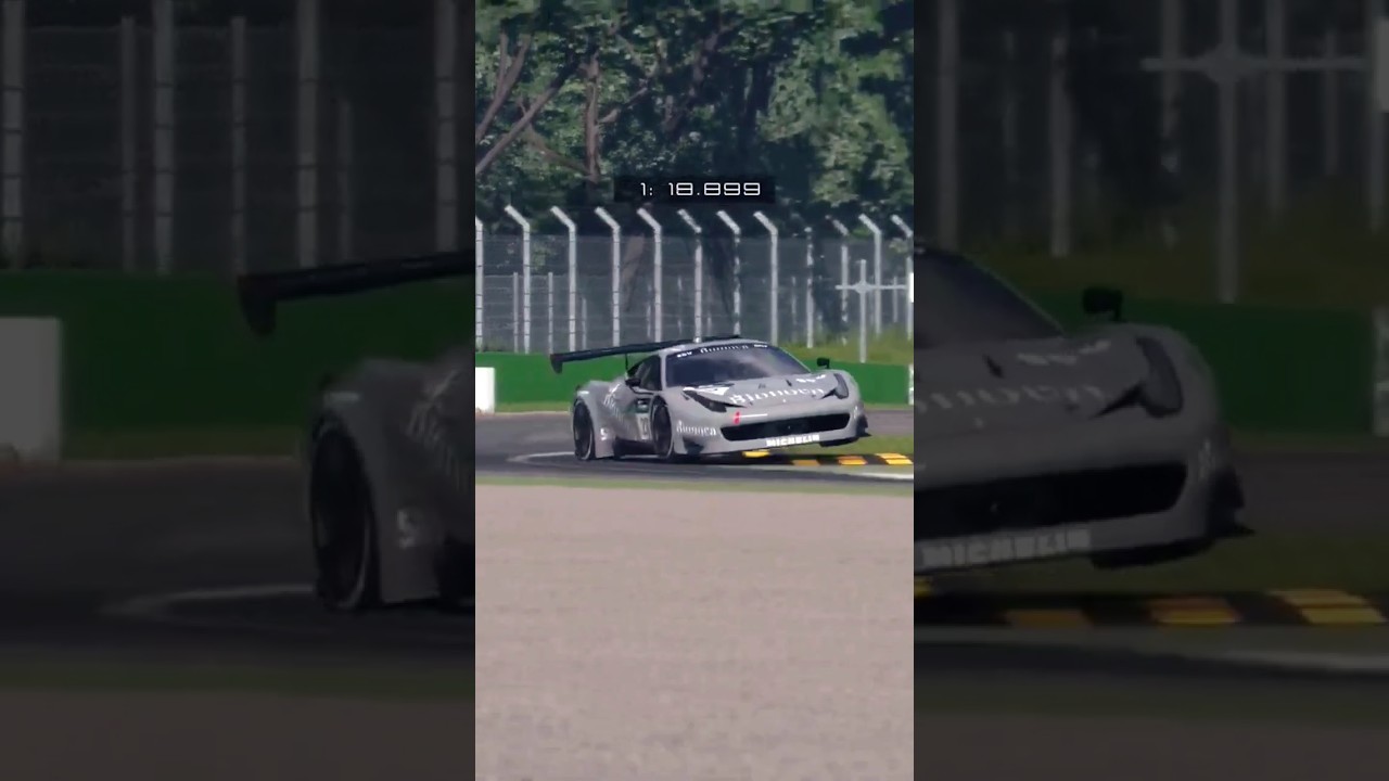 Ferrari 458 Gr3 en la variante Ascari, Monza.