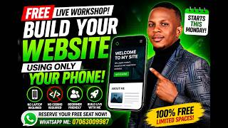 🚀 FREE LIVE WORKSHOP: Build A Professional Website Using ONLY Your Phone! | Ai Website screenshot 1