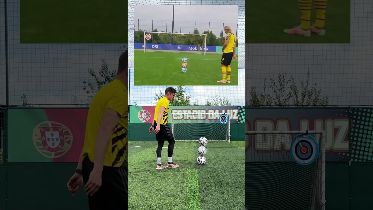 HAALAND TRICK SHOT RECREATION… 🎯⚽️🎥