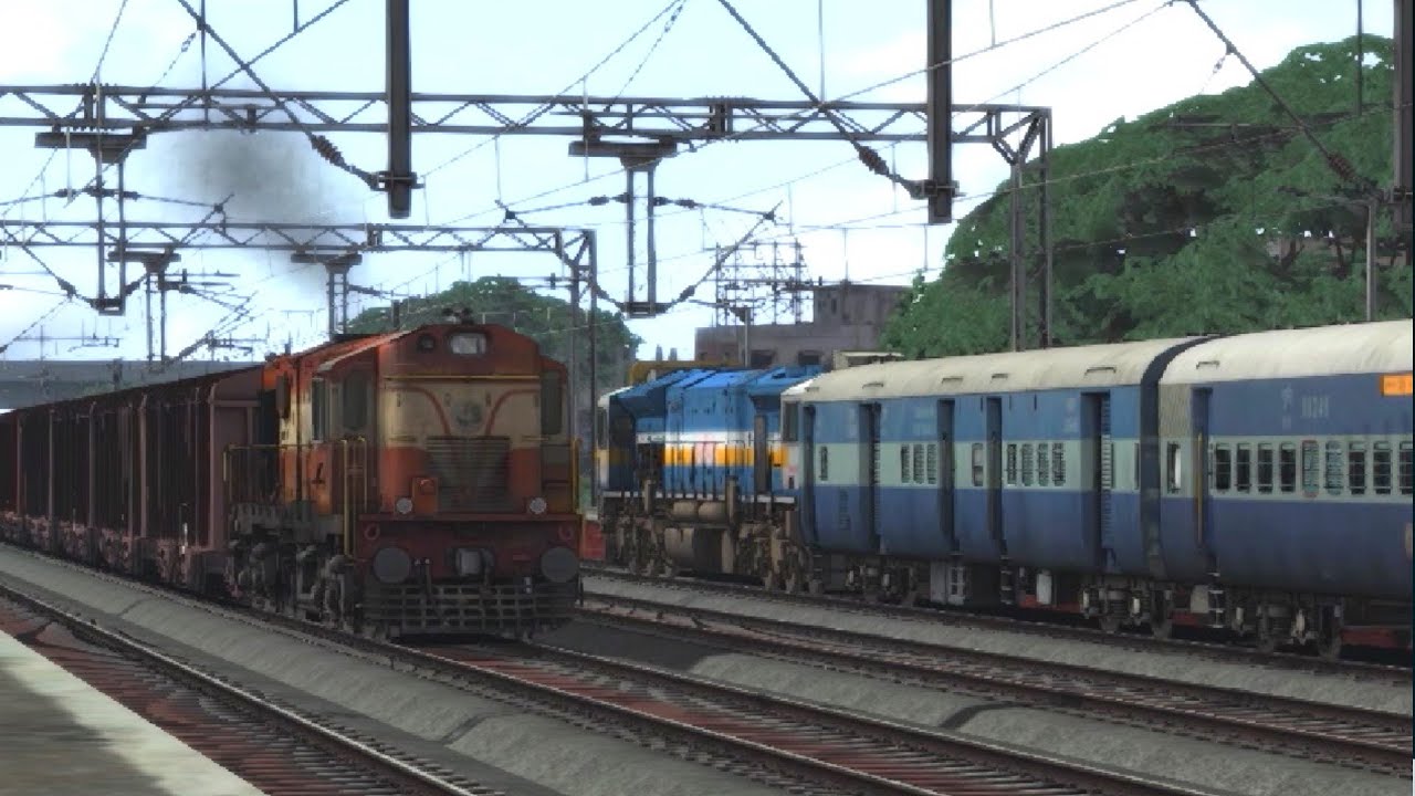 INDIAN RAILWAYS IN ACTION IN SCR ROUTE AT GHANPUR STATION TRAIN