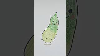 Cute Cucumber Easy Drawing | Cici Doodle
