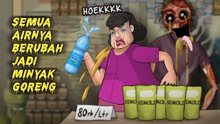 Azab Penimbun Minyak Goreng!  Dijual 80rb/liter #HORORMISTERI | Kartun hantu, Animasi Horor