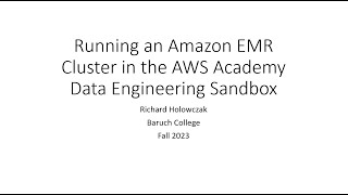 Famous Running an Amazon EMR Cluster in the AWS Academy Data Engineering Sandbox Net Worth