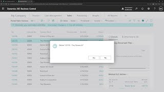 Business Central short video: How to delete Posted Sales Invoices screenshot 2