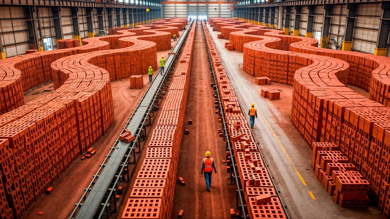 ¿Cómo se Fabrican 5,000 TONELADAS de Ladrillos por HORA? ¡El SECRETO del Fuego REVELADO! 🔥🧱