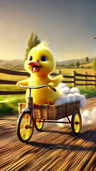 The Little Yellow Duck Bought A Lot Of Cotton#cartoon #duckstory #funny