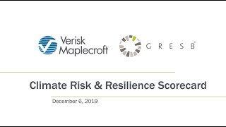 GRESB - Verisk Maplecroft Webinar: Climate Risk and Resilience Scorecard