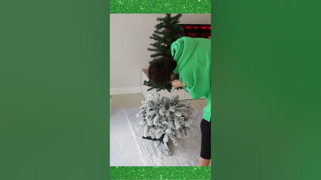 How To Flock A Christmas Tree DIY (the Right Way!) - FancyBloom